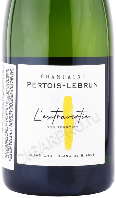 этикетка шампанское l extravertie extra brut pertois lebrun 0.75л