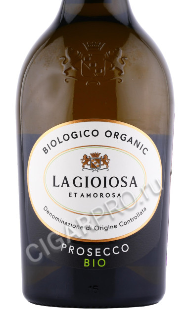 этикетка игристое вино la gioiosa prosecco bio 0.75л