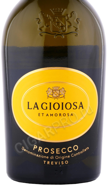 этикетка игристое вино la gioiosa prosecco doc treviso 0.75л