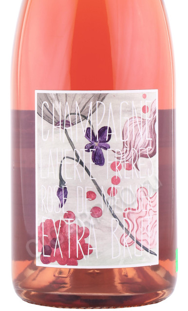 этикетка шампанское laherte freres rose de meunier extra brut 0.75л