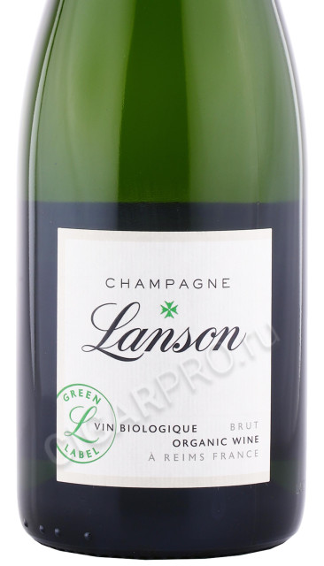 этикетка шампанское lanson green label organic brut 0.75л
