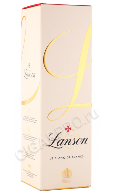 подарочная упаковка шампанское lanson le blanc de blancs brut 0.75л