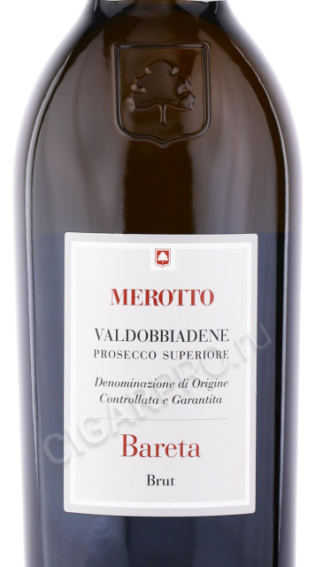 этикетка игристое вино merotto bareta valdobbiadene prosecco superiore brut bareta 0.75л