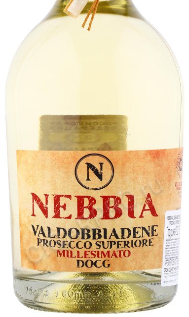 этикетка игристое вино nebbia valdobbiadene prosecco superiore millesimato 0.75л