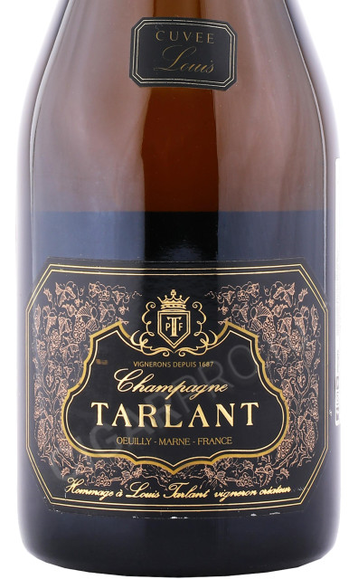 этикетка шампанское tarlant cuvee louis extra brut champagne aoc 0.75л