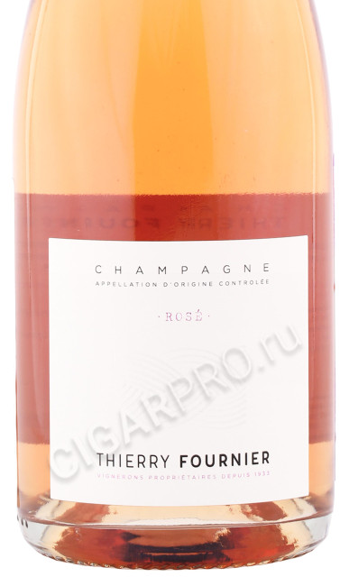 этикетка шампанское thierry fournier rose brut 0.75л