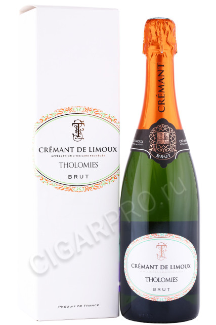 игристое вино tholomies brut cremant de limoux 0.75л в подарочной упаковке