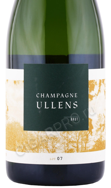 этикетка шампанское ullens champagne brut aoc 0.75л