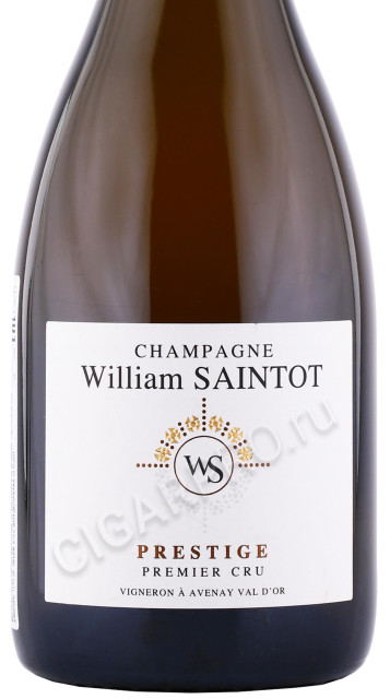 этикетка шампанское william saintot prestige premier cru 0.75л
