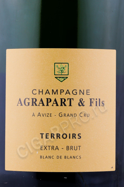 этикетка шампанское agrapart terroirs extra brut 1.5л