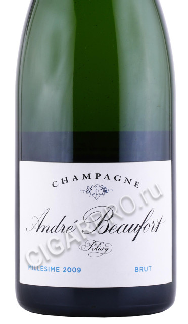 этикетка шампанское andre beaufort brut millesime 0.75л