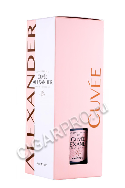 подарочная упаковка игристое вино aristov cuvee alexander rose de pinot 0.75л