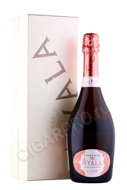 шампанское ayala rose №8 0.75л в подарочной упаковке