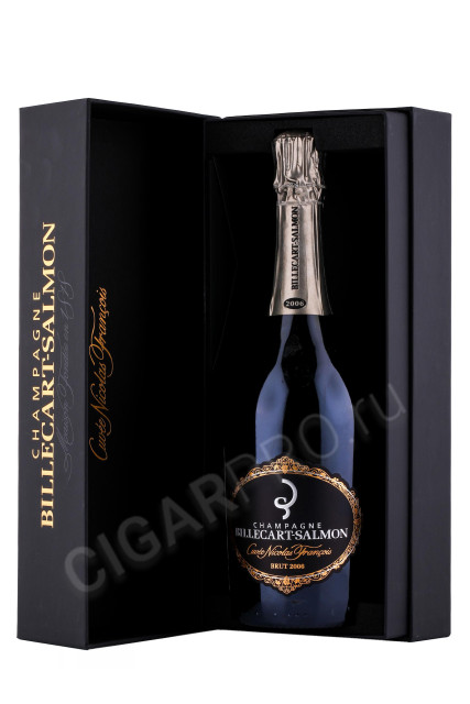 подарочная упаковка шампанское billecart salmon cuvee nicolas francois 2006 0.75л
