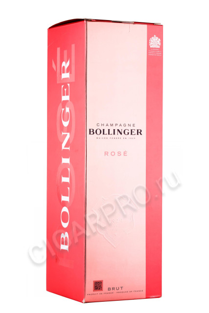 подарочная упаковка французское шампанское bollinger rose brut 1.5л