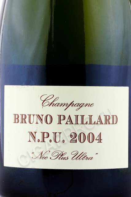 этикетка шампанское runo paillard nec plus ultra brut 2004 0.75л