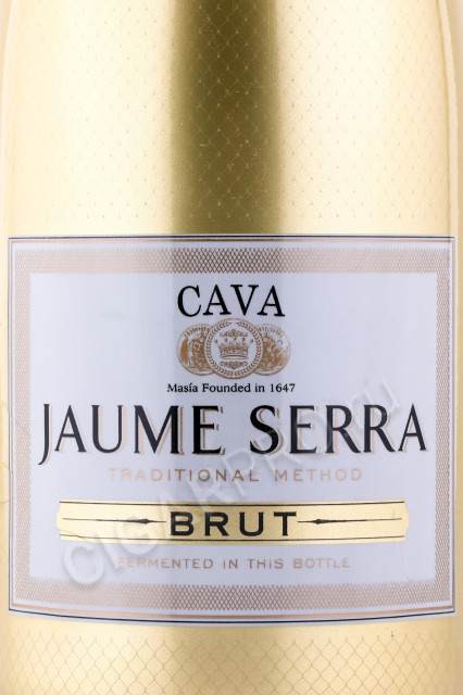 этикетка игристое вино cava jaume serra 0.75л