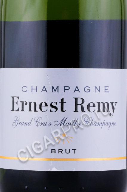 этикетка французское шампанское champagne ernest remy brut blanc de noirs 0.375л