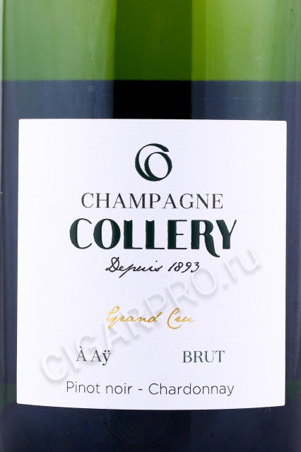 этикетка шампанское collery grand cru a ay 0.75л