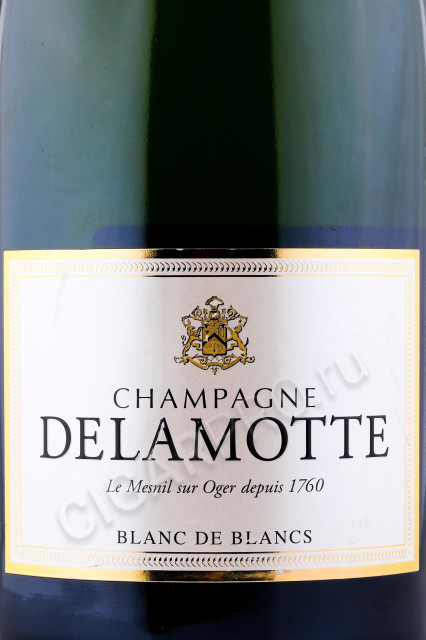 этикетка шампанское delamotte brut blanc de blancs 0.75л