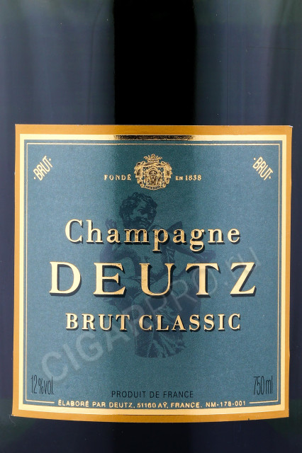 этикетка шампанское deutz brut 0.75л