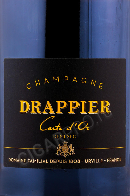 этикетка шампанское drappier carte d or demi sec champagne 0.75л