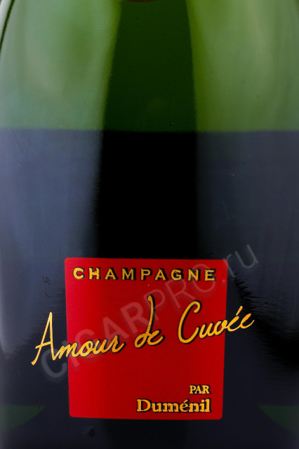 этикетка шампанское dumenil blanc de noirs amour de cuvee 0.75л