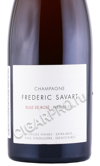 этикетка шампанское frederic savart bulle de rose premier cru 0.75л