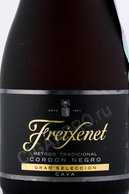 этикетка игристое вино freixenet cava cordon negro 0.2л