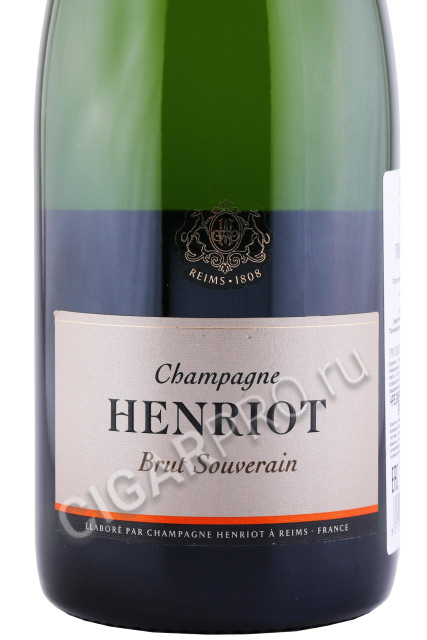 этикетка шампанское henriot souverain brut 0.75л