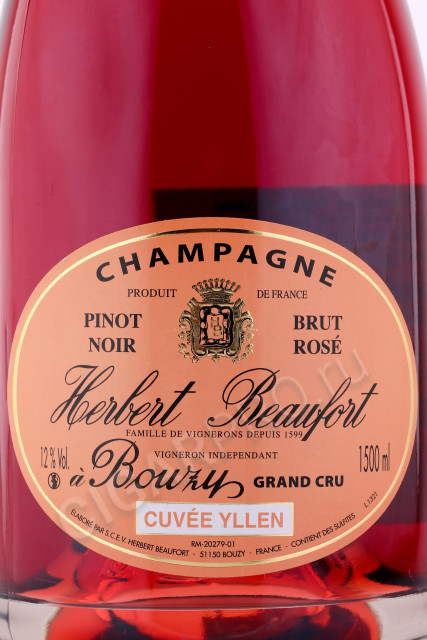 этикетка шампанское herbert beaufort cuvee yllen 1.5л