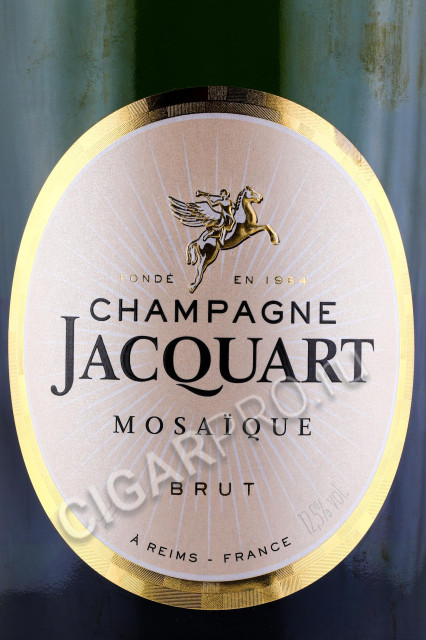 этикетка шампанское jacquart brut mosaique 3л