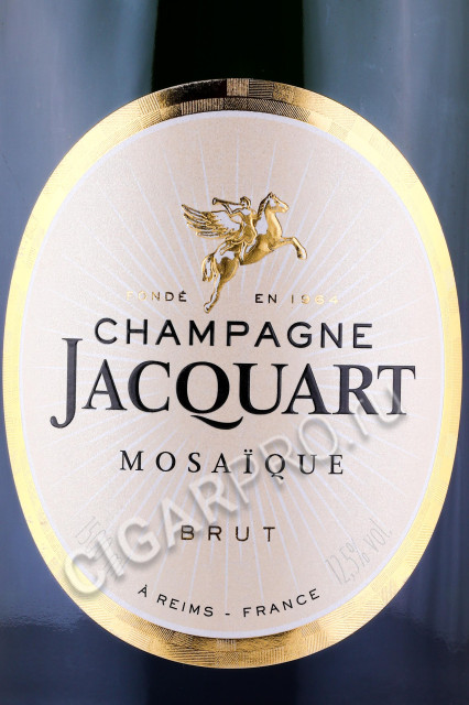 этикетка шампанское jacquart brut mosaique 1.5л