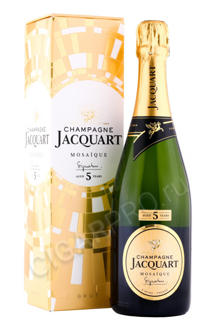шампанское jacquart brut mosaique signature 0.75л в подарочной упаковке
