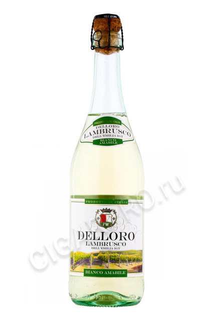 игристое вино lambrusco delloro dell emilia igt bianco amabile 0.75л