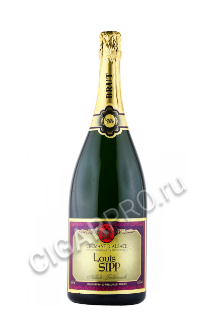 игристое вино louis sipp cremant dalsace brut 1.5л