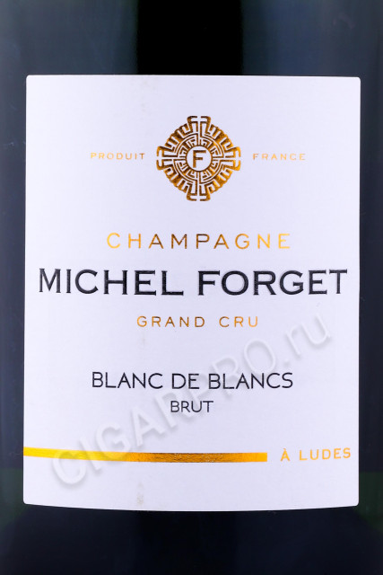 этикетка шампанское michel forget blanc de blancs grand cru 0.75л