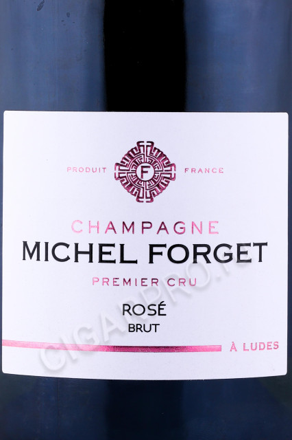 этикетка шампанское michel forget rose brut premier cru 0.75л