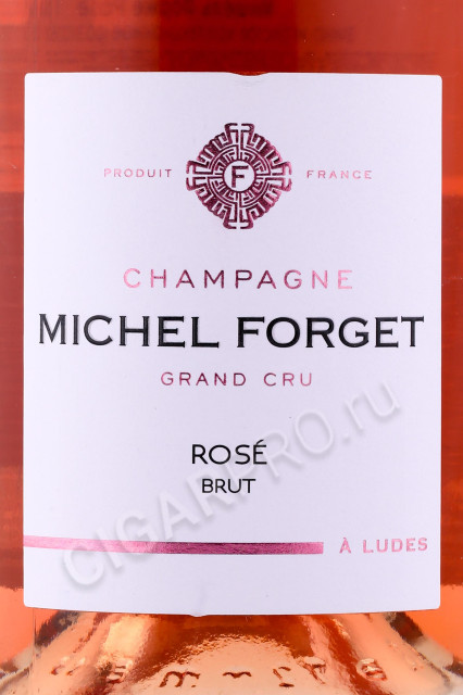 этикетка шампанское michel forget rose grand cru 0.75л