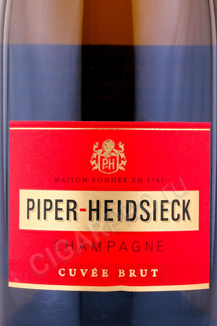 этикетка шампанское piper heidsieck brut 0.75л