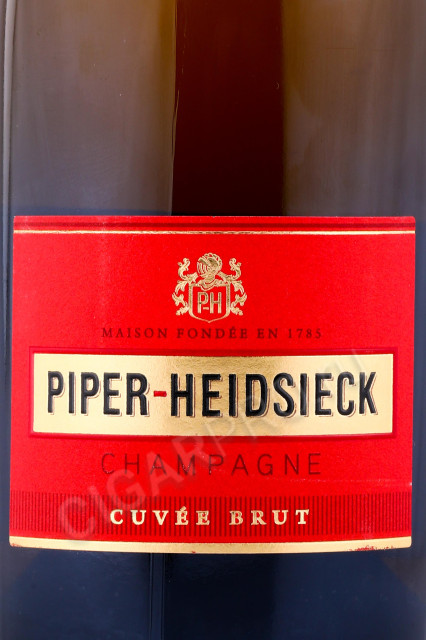 этикетка шампанское piper heidsieck brut 0.375л