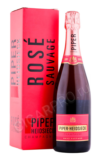 шампанское piper heidsieck rose sauvage brut 0.75л в подарочной упаковке