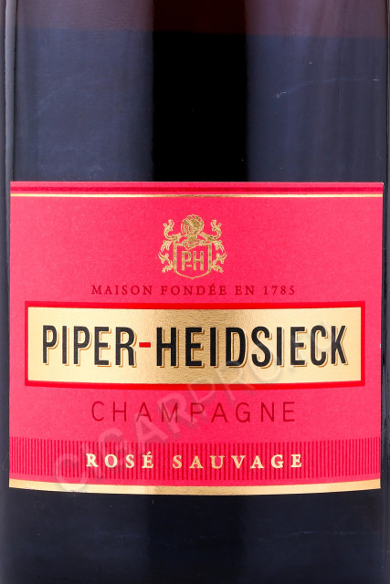 этикетка шампанское piper heidsieck rose sauvage brut 0.75л