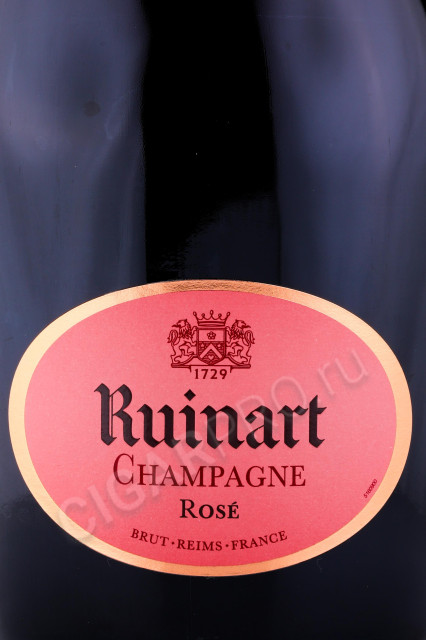 этикетка французское шампанское ruinart rose brut 1.5л