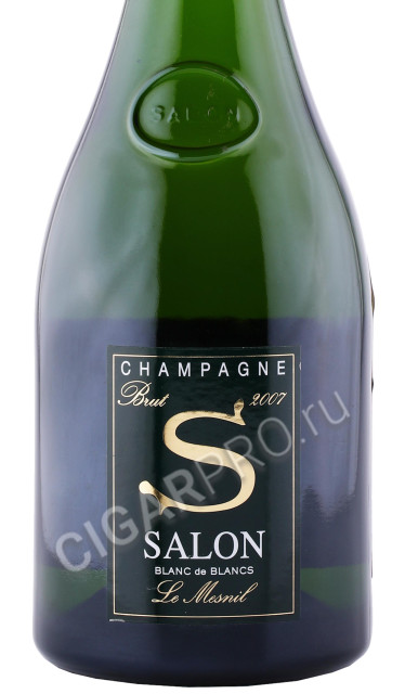 этикетка шампанское salon le mesnil blanc de blancs 2007г 0.75л