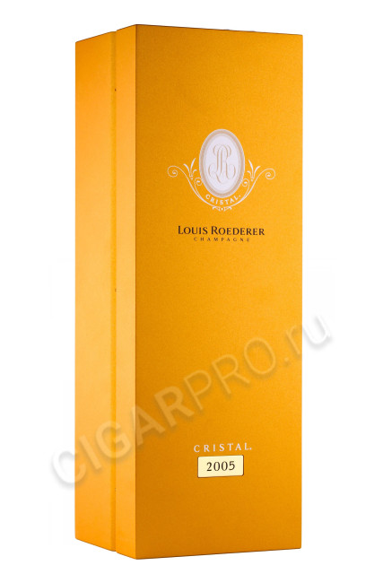 подарочная упаковка шампанское louis roederer cristal 2005 1.5л