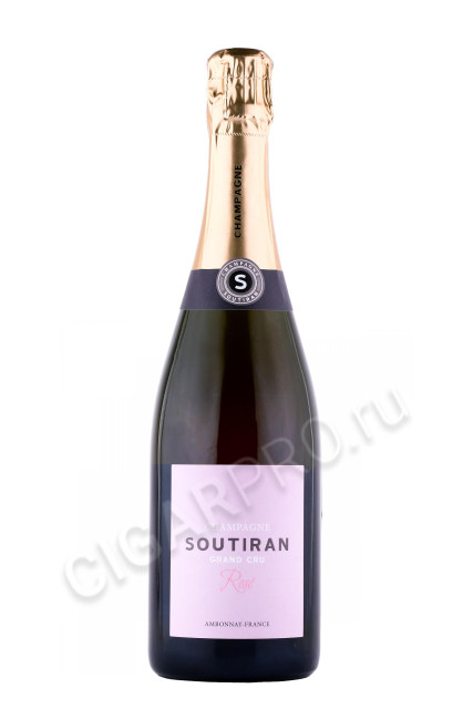 шампанское soutiran grand cru brut rose 0.75л