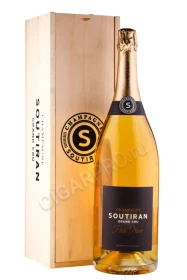 Шампанское Сутиран Перль Нуар Гран Крю Брют 2011г 3л в подарочной упаковке