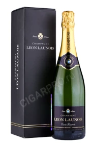 Шампанское Леон Лонуа Брют 0.75л в подарочной упаковке