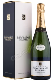Шампанское Сен Жермен де Крэ Блан де Блан 0.75л в подарочной упаковке